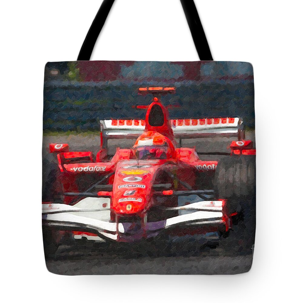 Clarence Holmes Tote Bag featuring the photograph Michael Schumacher Canadian Grand Prix I by Clarence Holmes