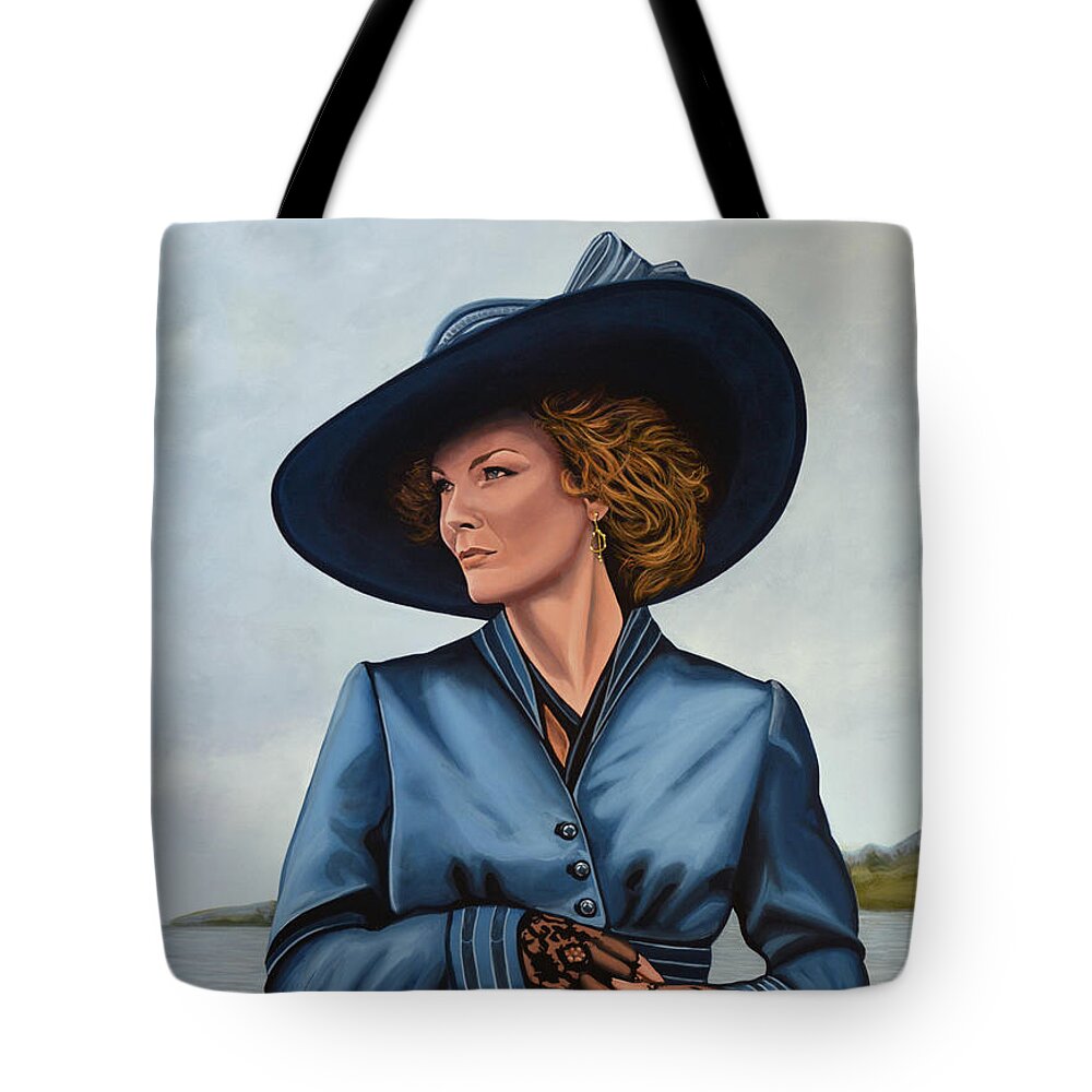 Michelle Pfeiffer Tote Bag featuring the painting Michelle Pfeiffer by Paul Meijering