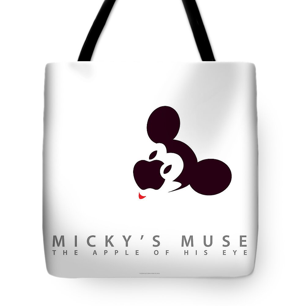 Micky-take Graphic Canvas Prints Tote Bag featuring the digital art Micky's Muse by David Davies