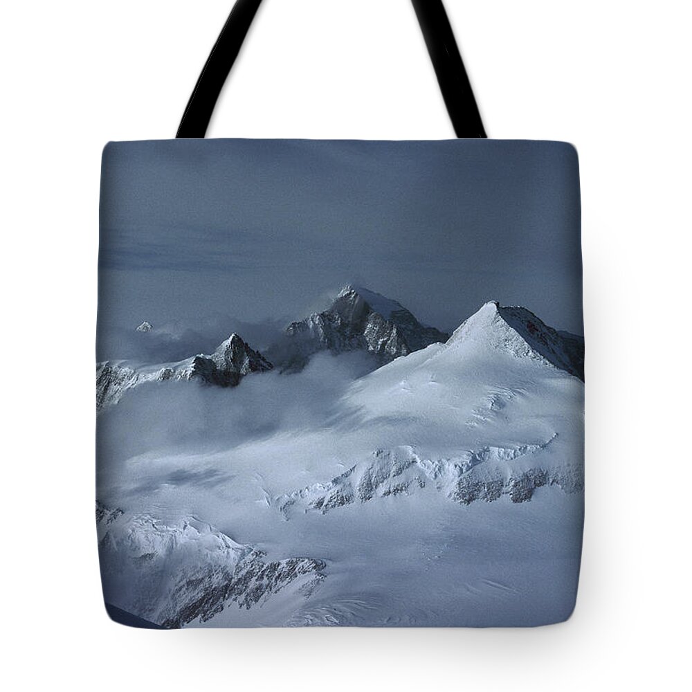 Feb0514 Tote Bag featuring the photograph Midnigh Tview From Vinson Massif by Colin Monteath