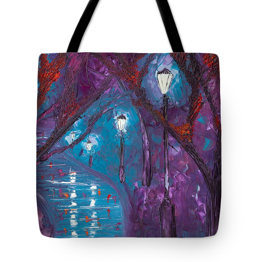 Night Tote Bag featuring the painting Midnight Soliloquy by Jessilyn Park