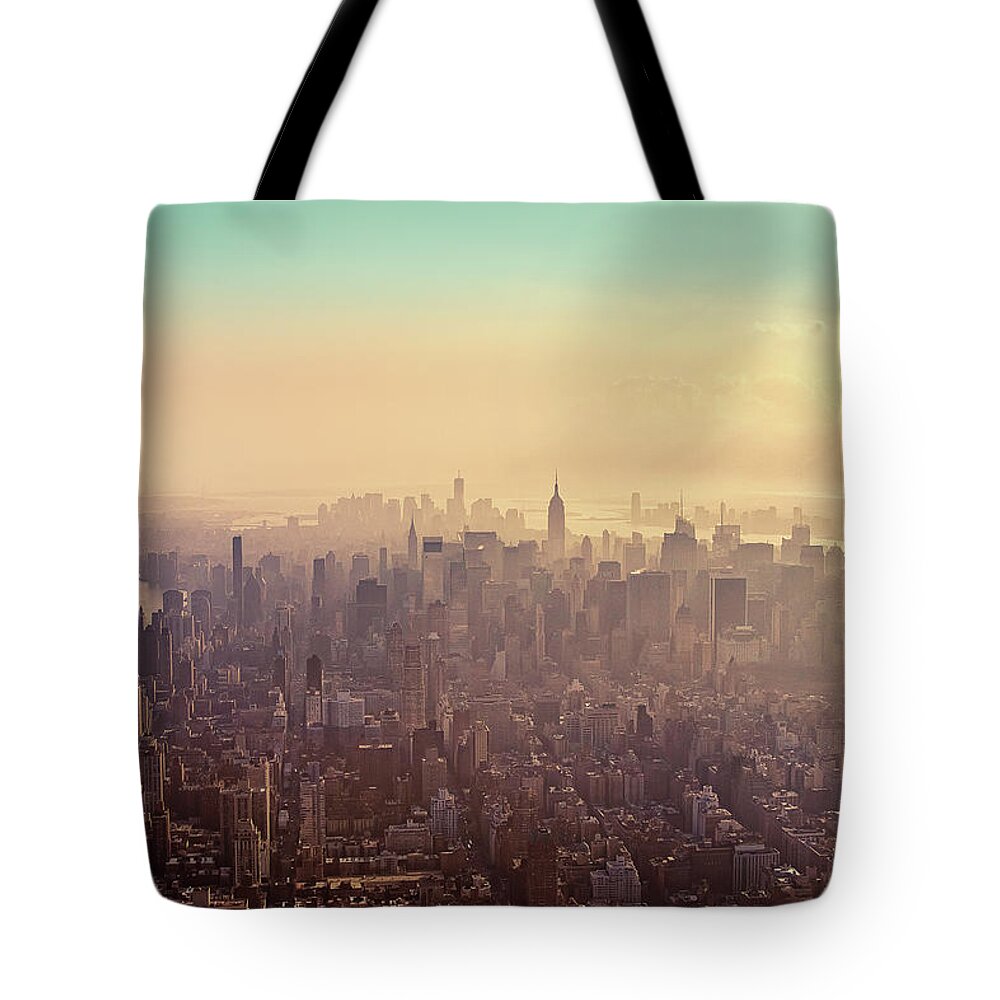 Outdoors Tote Bag featuring the photograph Midtown Manhattan At Dusk by Matthias Haker Photography