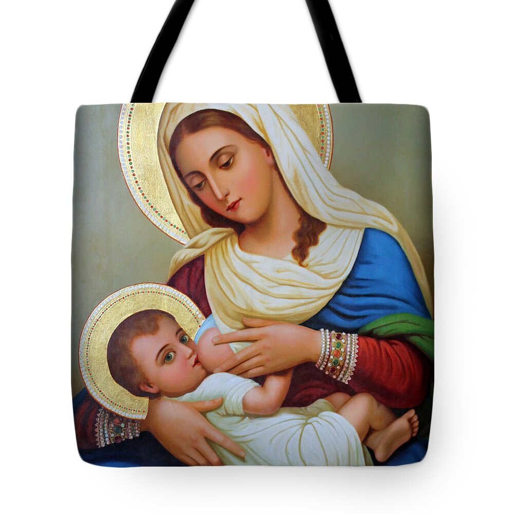 Milk Tote Bag featuring the painting Milk Grotto Artwork by Munir Alawi