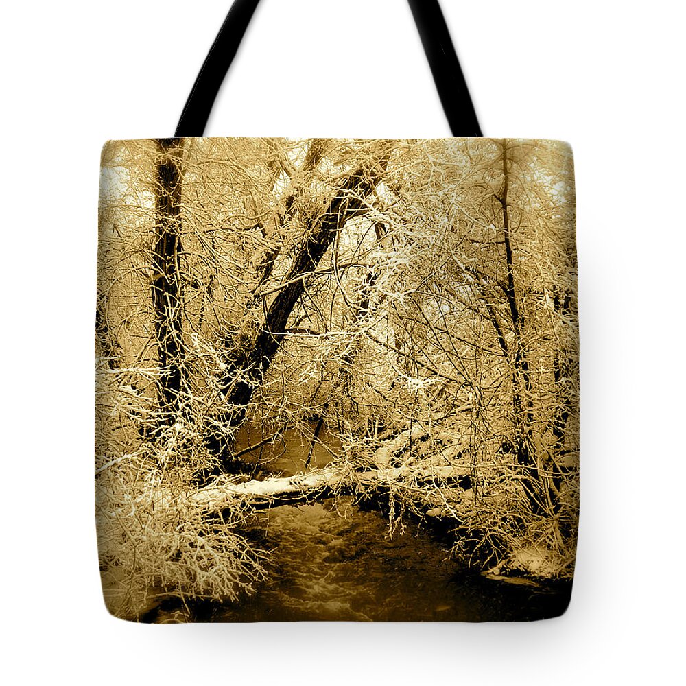 Photography Tote Bag featuring the photograph Mill Stream by Arthur Barnes