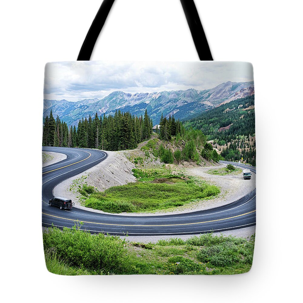Scenics Tote Bag featuring the photograph Million Dollar Highway by Audun Bakke Andersen