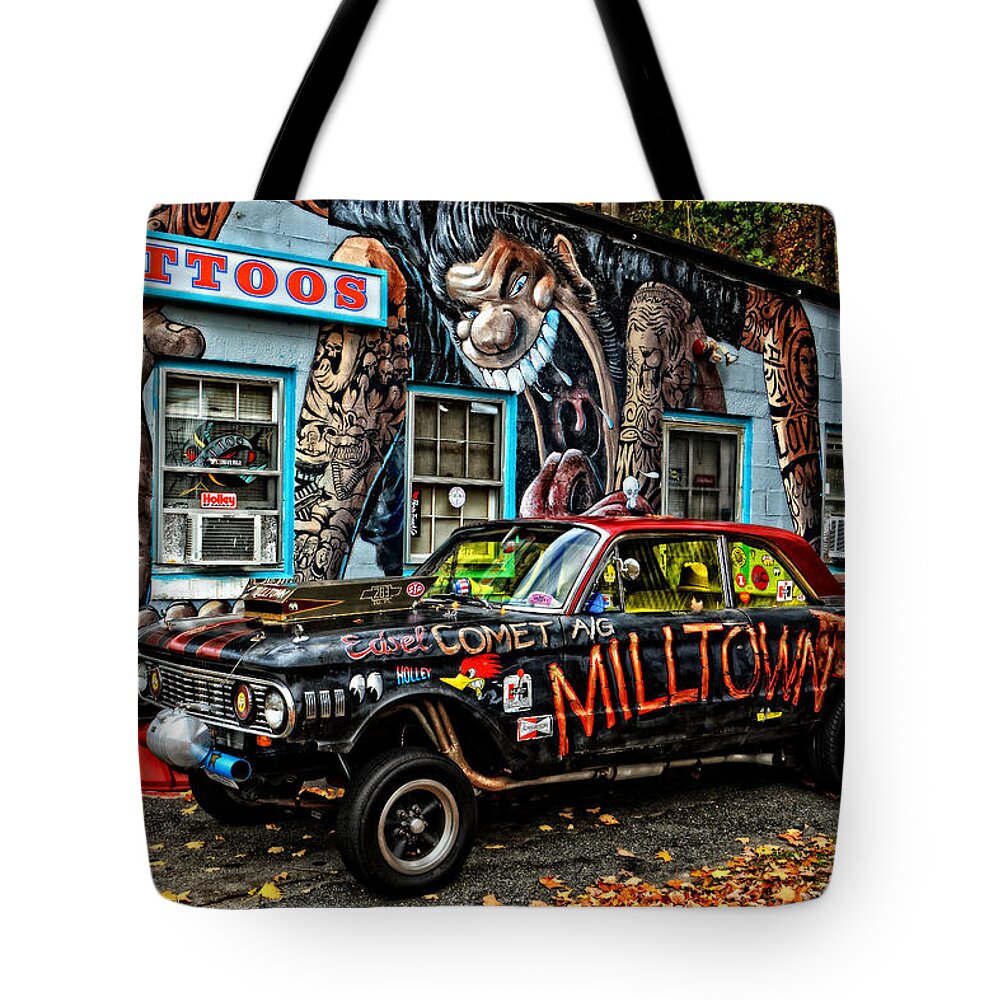 Car Tote Bag featuring the photograph Milltown's Edsel Comet by Mike Martin