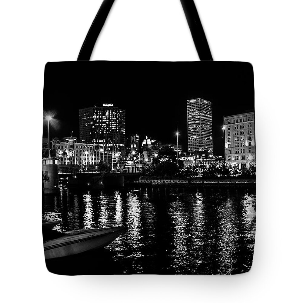 Milwaukee Tote Bag featuring the photograph Milwaukee Downtown Third Ward by Susan McMenamin