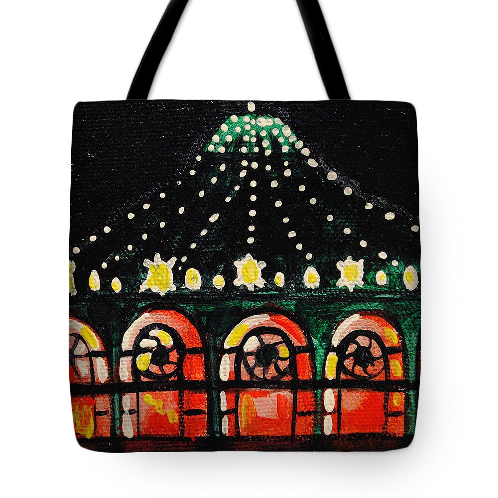 Asbury Park Tote Bag featuring the painting Mini Memory by Patricia Arroyo