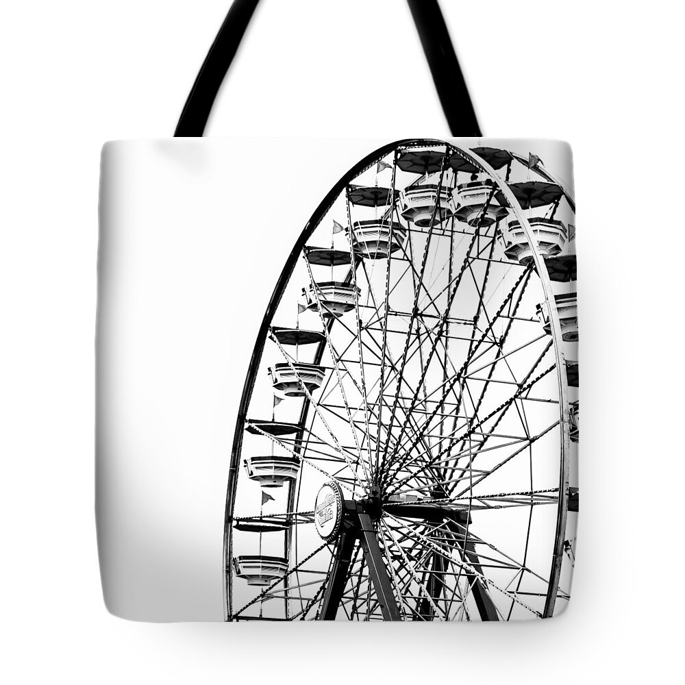Wheel Tote Bag featuring the photograph Minimalist Ferris Wheel - Square by Jon Woodhams