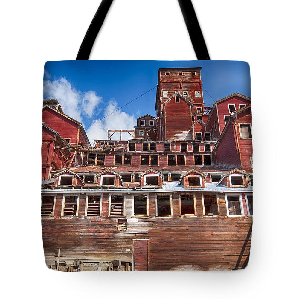 Crystal Yingling Tote Bag featuring the photograph Mining Glory in Red by Ghostwinds Photography