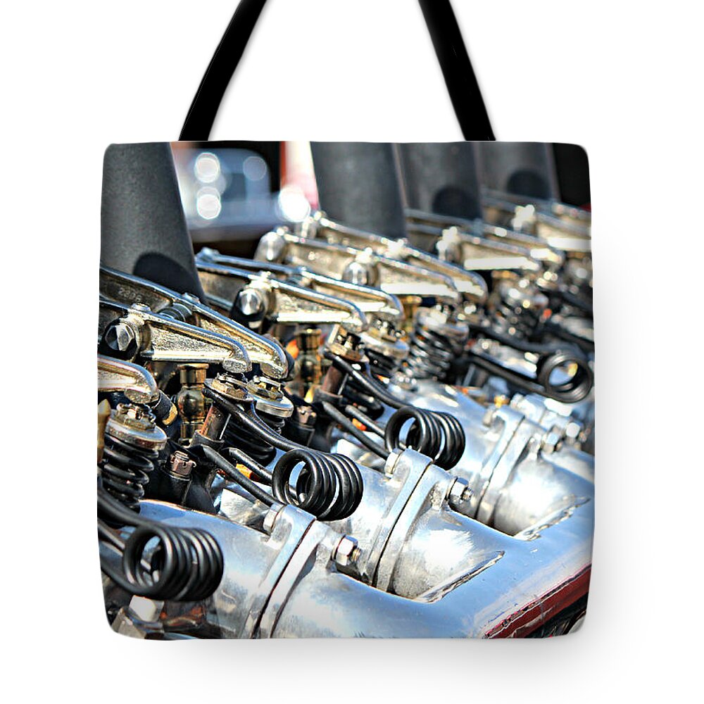 Wooden Boat Tote Bag featuring the photograph Miss Detroit III V-12 by Steve Natale