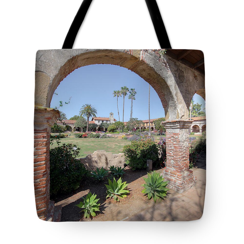 Archway Tote Bag featuring the photograph Mission San Juan Capistrano by Martin Konopacki