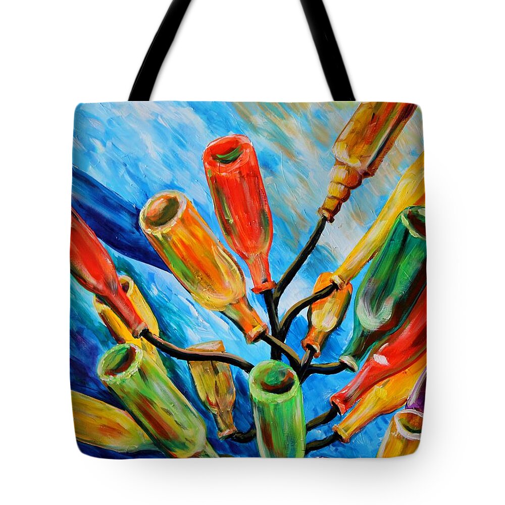 Still Life Tote Bag featuring the painting Mississippi Bottle Tree by Karl Wagner