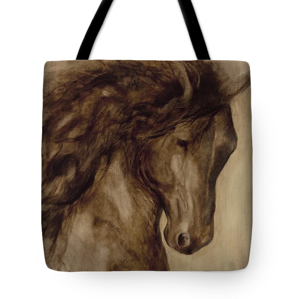 Horse Tote Bag featuring the painting Misty by Catherine Davis