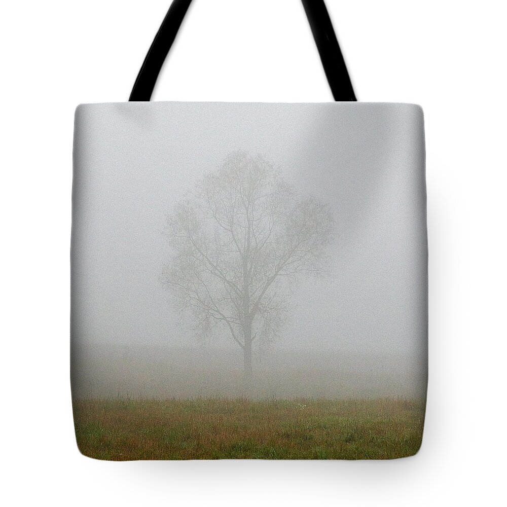 Lehto Tote Bag featuring the photograph Misty field by Jouko Lehto