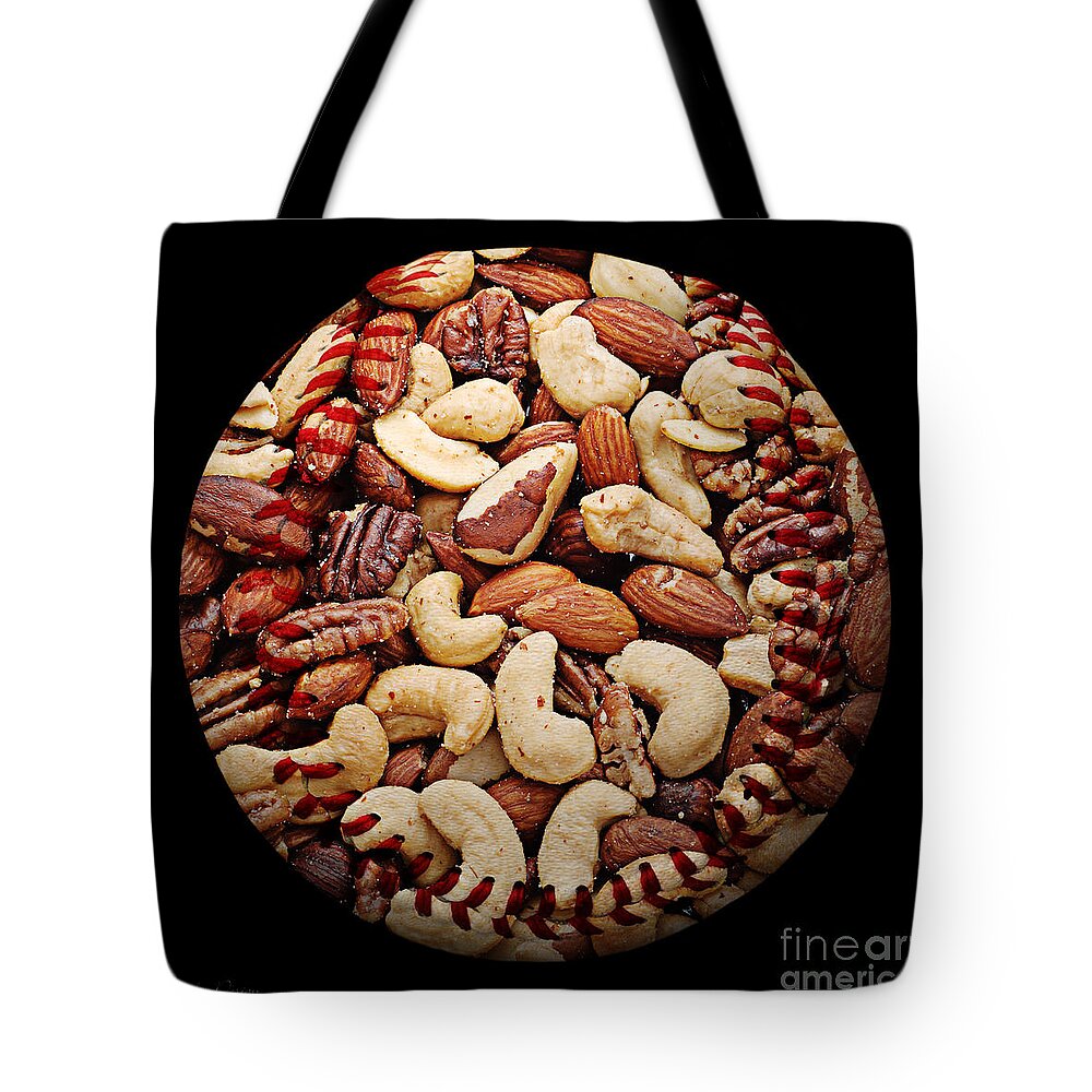 Baseball Tote Bag featuring the photograph Mixed Nuts Baseball Square by Andee Design