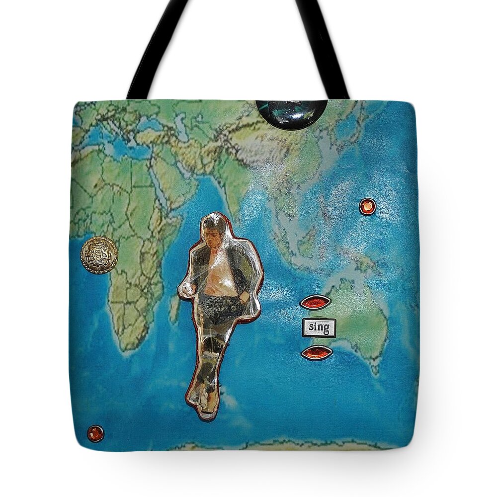 Mixed Media Tote Bag featuring the painting MJ Rock With You by Karen Buford