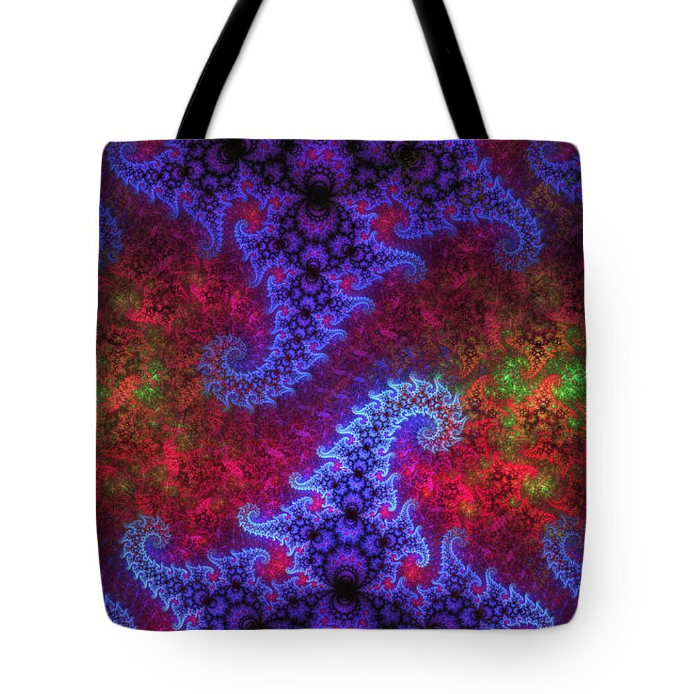 Fractal Tote Bag featuring the digital art Mobius Unleashed by Gary Blackman