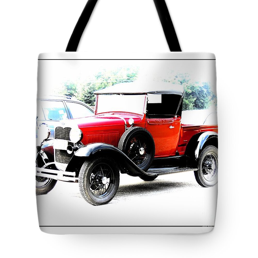 Transportation Tote Bag featuring the photograph Model Ford Truck 1920's by Marcia Lee Jones