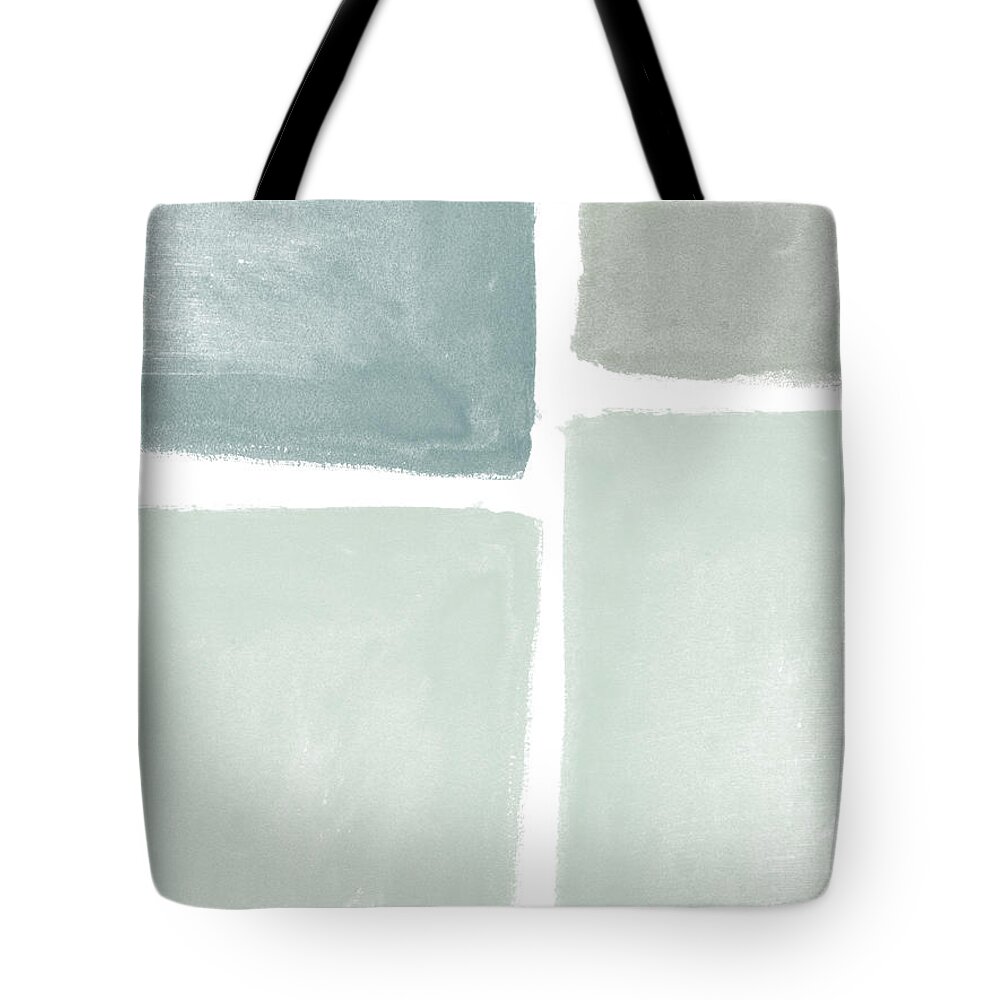 Abstract Landscape Tote Bag featuring the painting Momentary Crossroads by Linda Woods