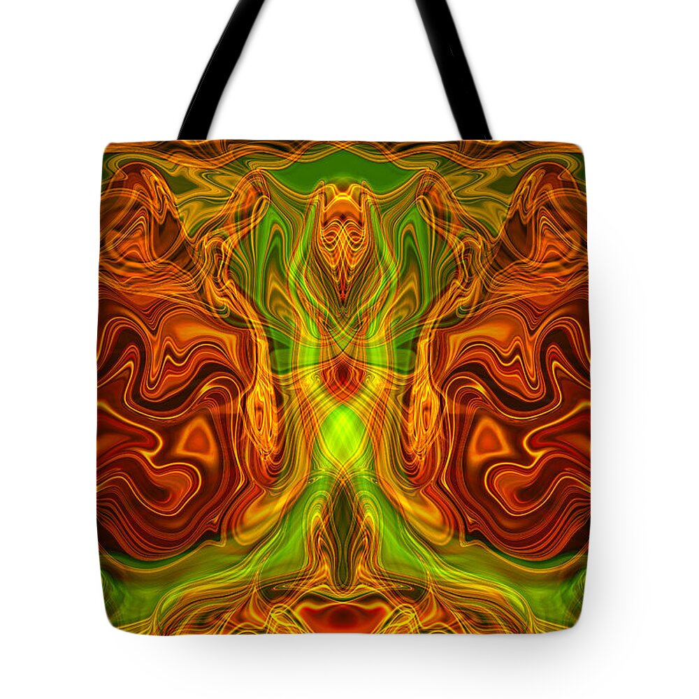 Abstract Tote Bag featuring the painting Monarch Butterfly by Omaste Witkowski