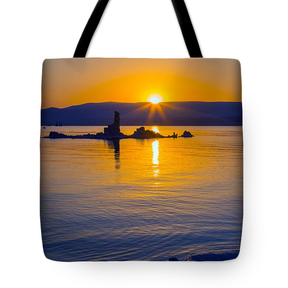 Desert Tote Bag featuring the photograph Mono Lake Sunrise by Nicholas Blackwell
