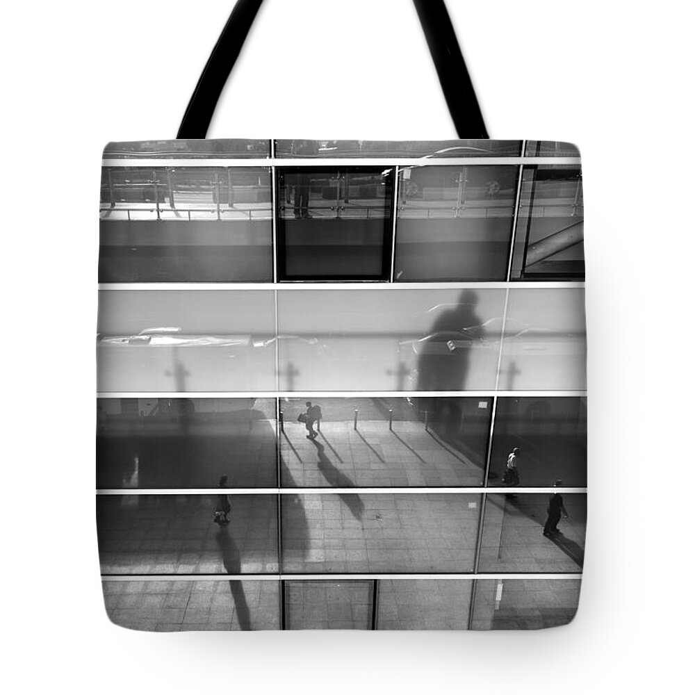 Alone Tote Bag featuring the photograph Monochrome Reflection by Stelios Kleanthous