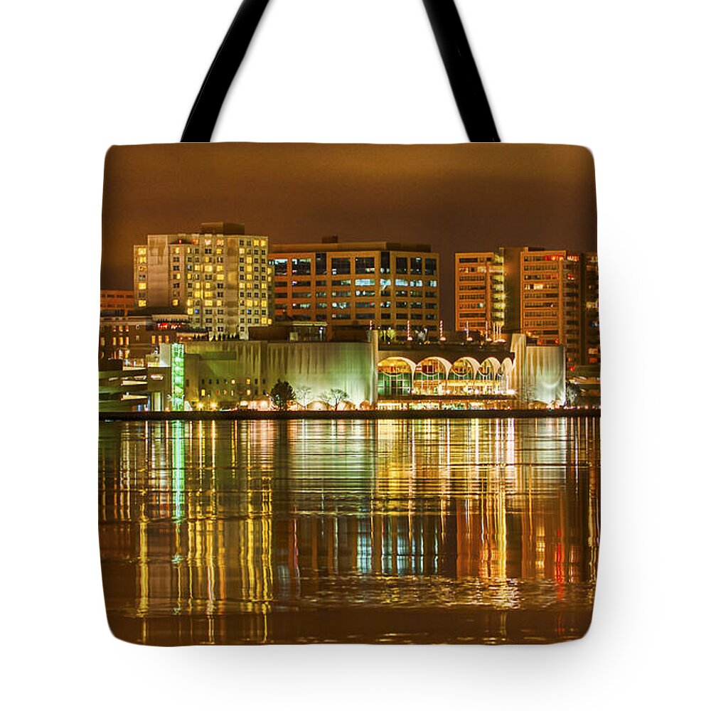 Capitol Tote Bag featuring the photograph Monona Terrace Madison Wisconsin by Steven Ralser