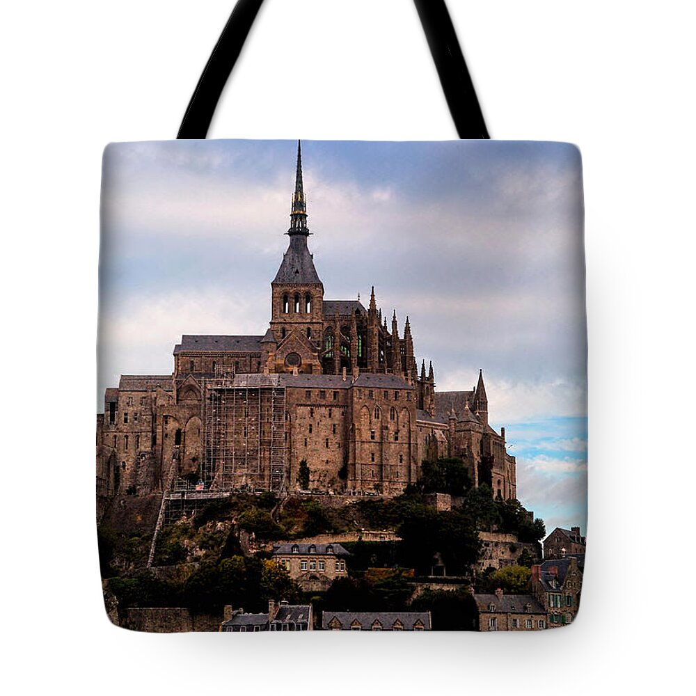 Europe Tote Bag featuring the photograph Mont Saint Michel Castle by Tom Prendergast