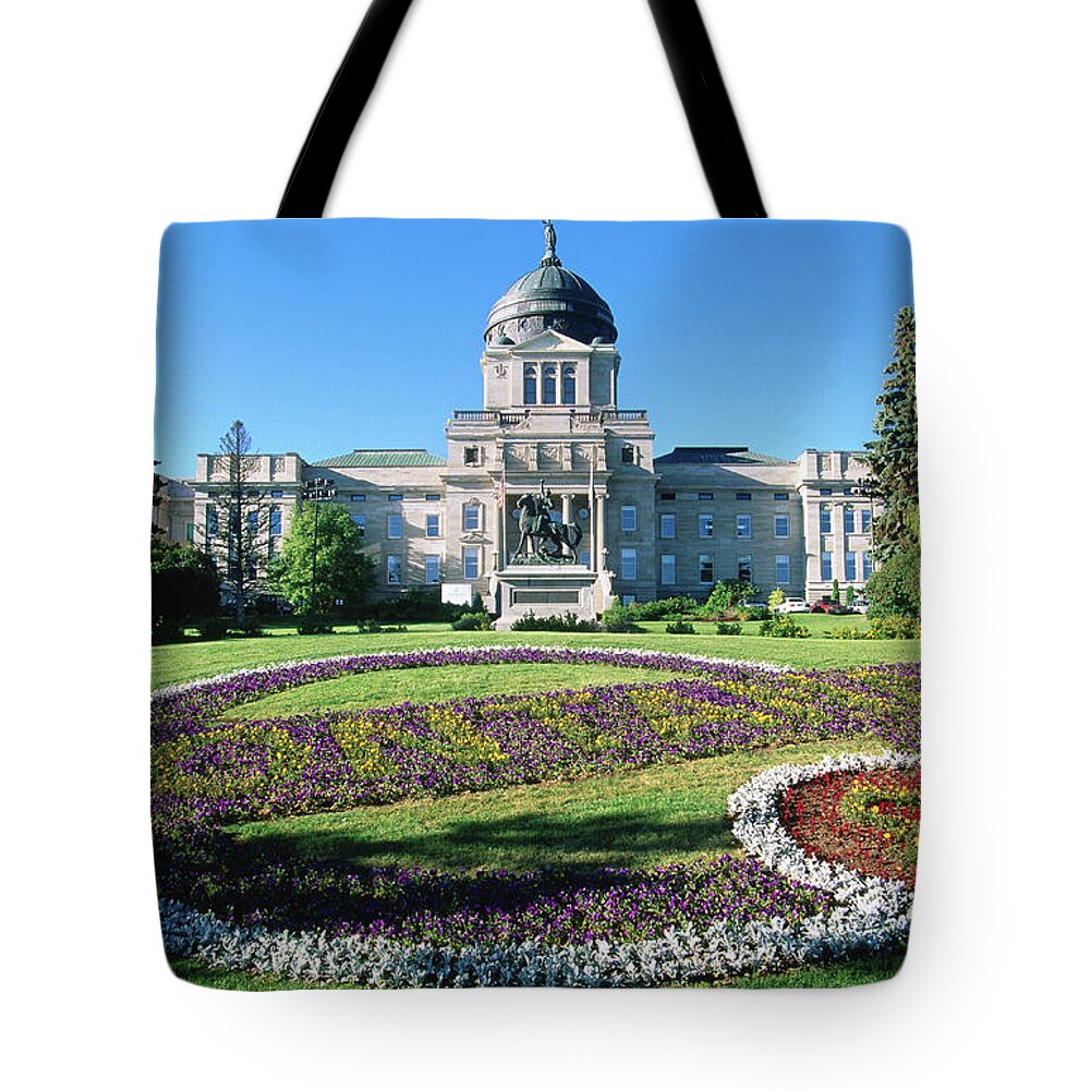 Art Tote Bag featuring the photograph Montana State Capitol by John Elk