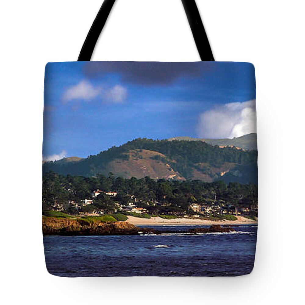 Monterey Bay Tote Bag featuring the photograph Monterey Bay California by Lynn Bolt