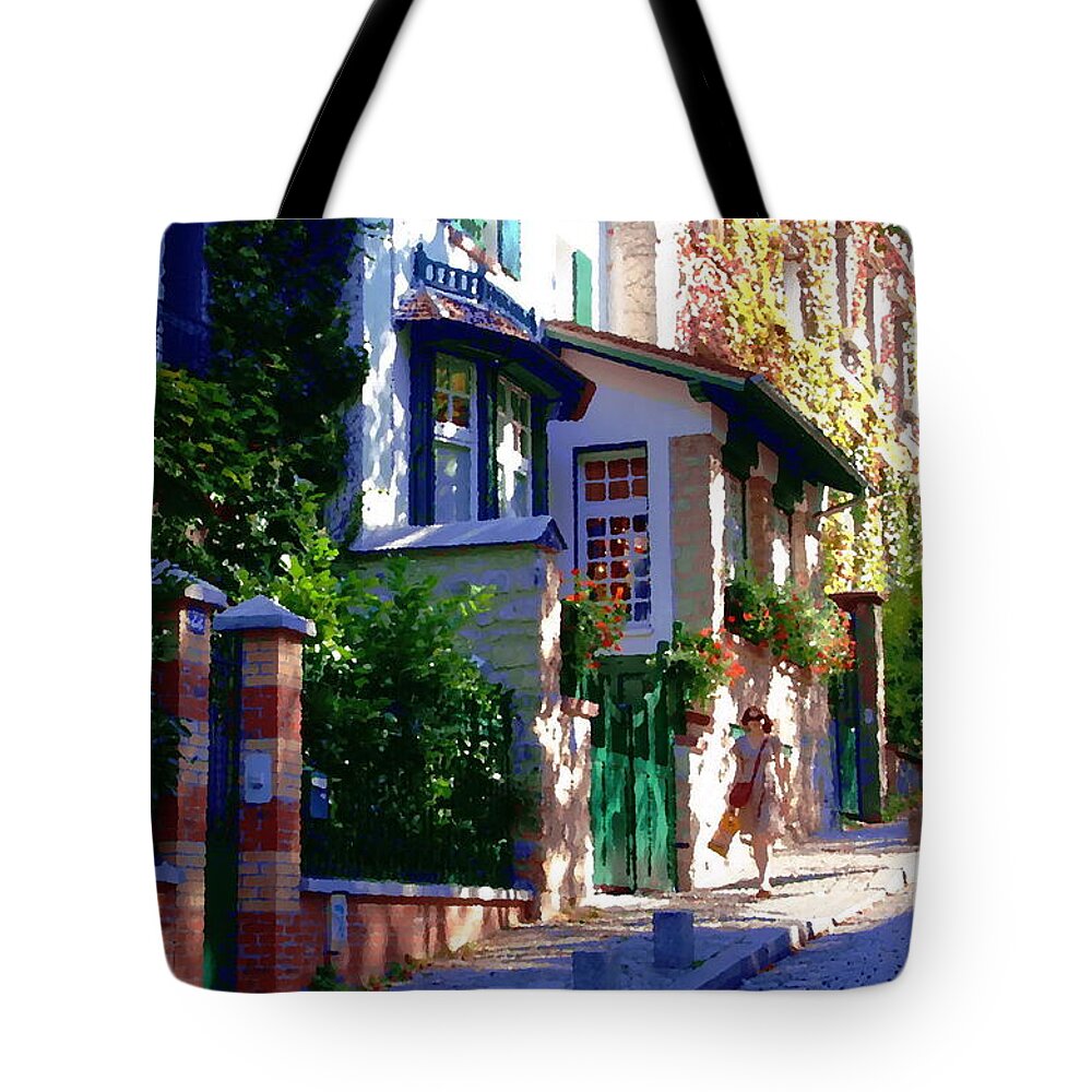 Montmartre Tote Bag featuring the photograph Walk in Montmartre by Jacqueline M Lewis