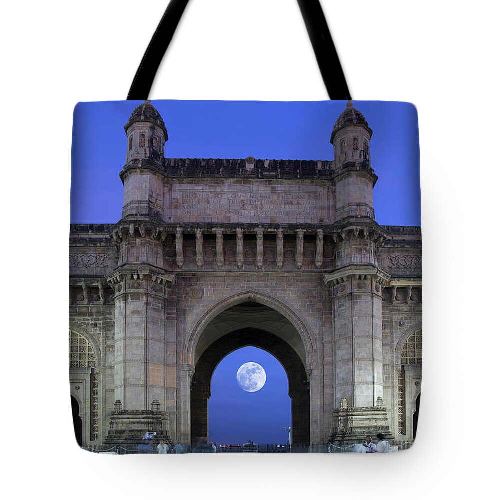Arch Tote Bag featuring the photograph Monument Entrance by Grant Faint