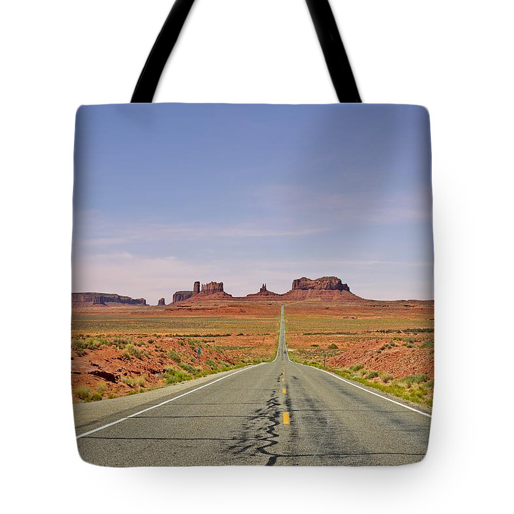 Monument Tote Bag featuring the photograph Monument Valley - The Classic View by Alexandra Till