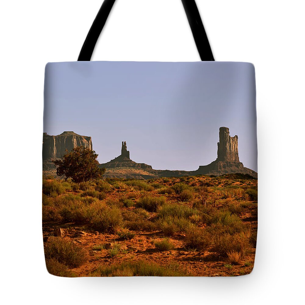 Monument Valley Tote Bag featuring the photograph Monument Valley - Unusual landscape by Alexandra Till