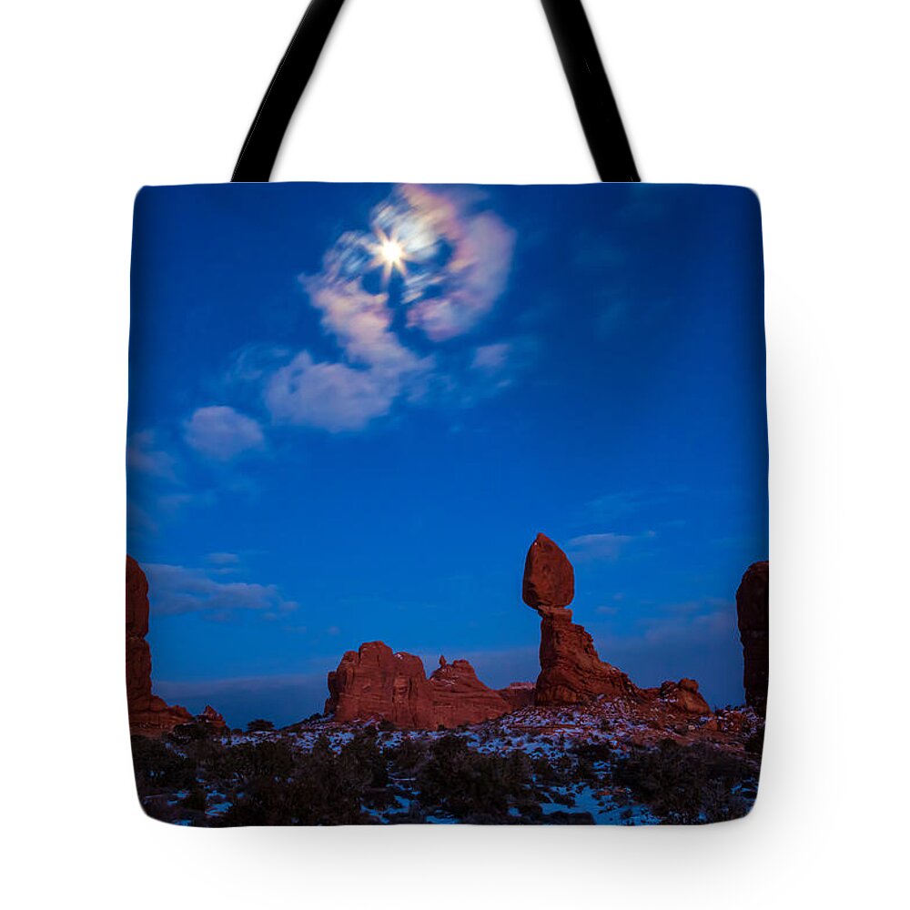 Landscape Tote Bag featuring the photograph Moon Torch by Jonathan Nguyen