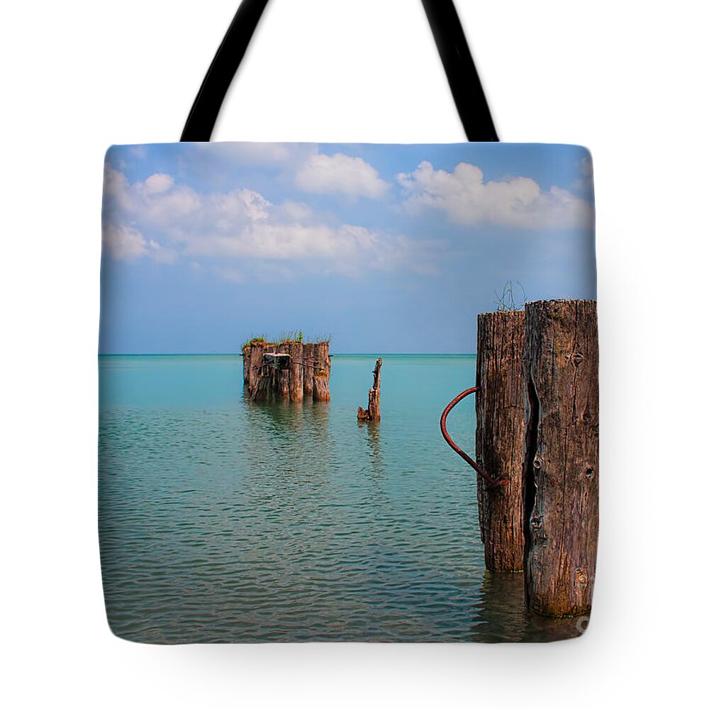 Water Tote Bag featuring the photograph Moorings by Barbara McMahon