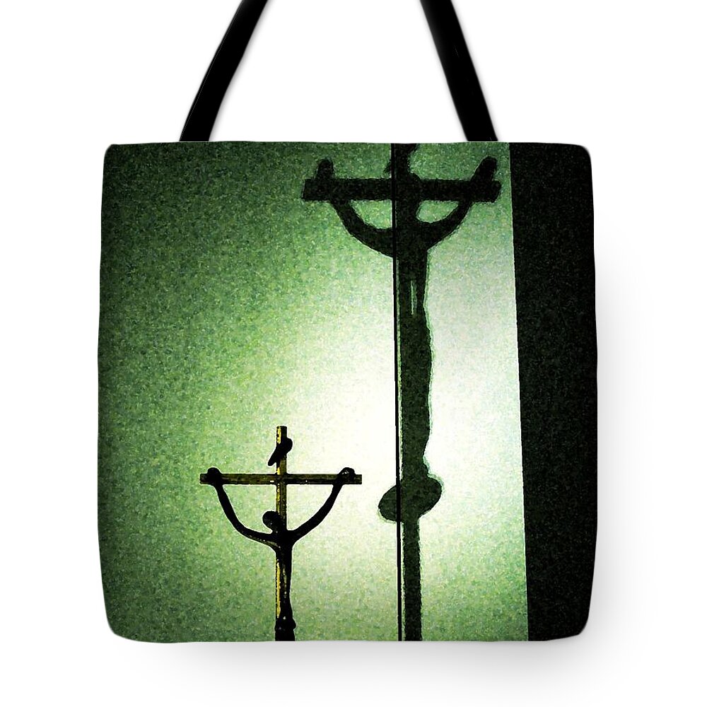 Cross Tote Bag featuring the photograph More than a Shadow by Zinvolle Art