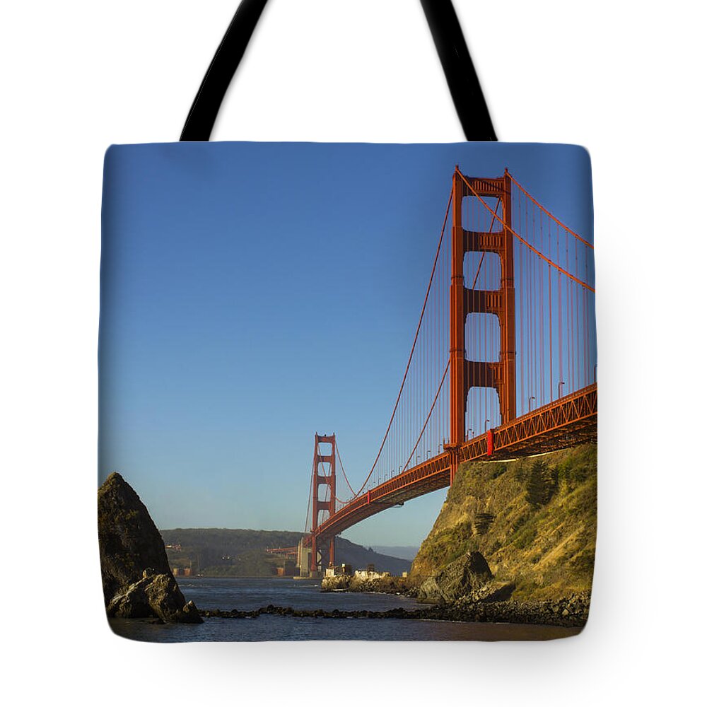 Golden Gate Bridge Tote Bag featuring the photograph Morning at the Golden Gate by Bryant Coffey