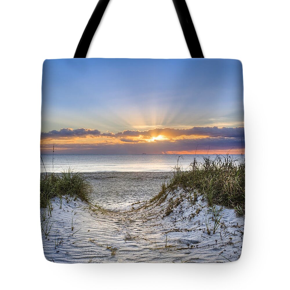 Atlantic Tote Bag featuring the photograph Morning Blessing by Debra and Dave Vanderlaan