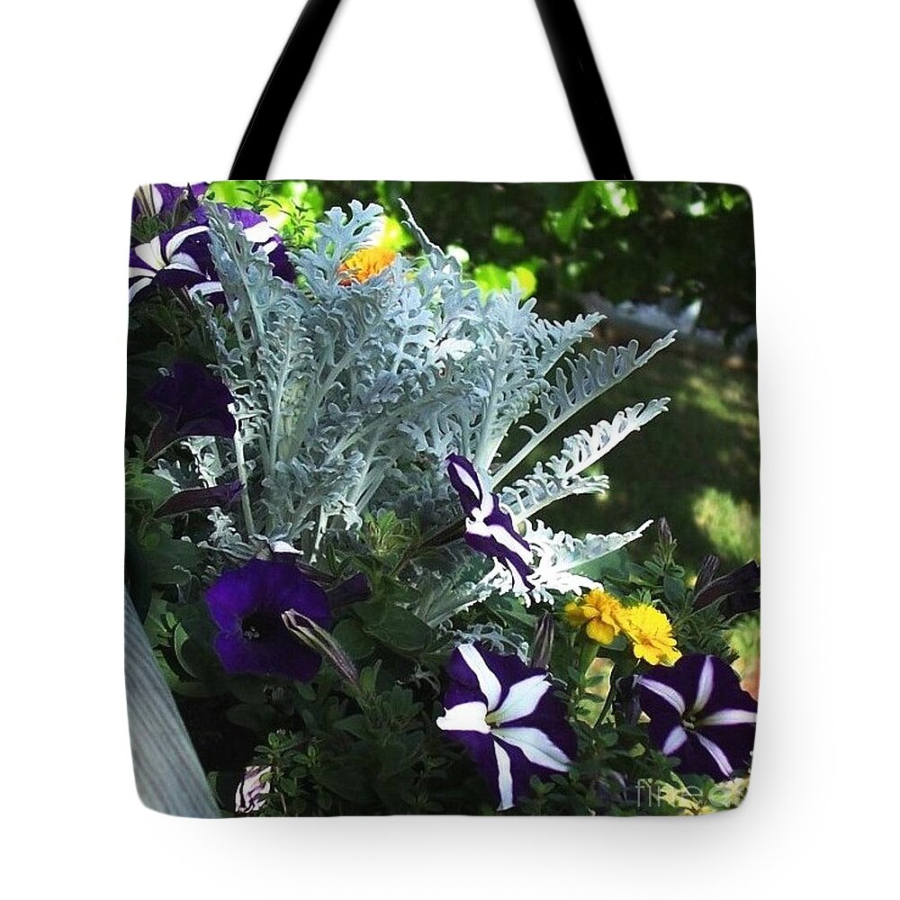 Petunia Tote Bag featuring the photograph Morning Boquet by David Neace CPX