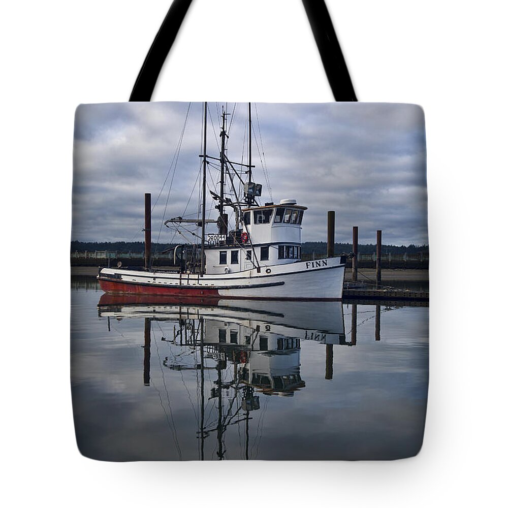 Fishing Boat Tote Bag featuring the photograph Morning Calm Newport Oregon by Carol Leigh
