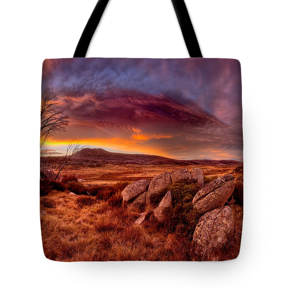 2013 Tote Bag featuring the photograph Morning Clouds over Jugungal by Robert Charity
