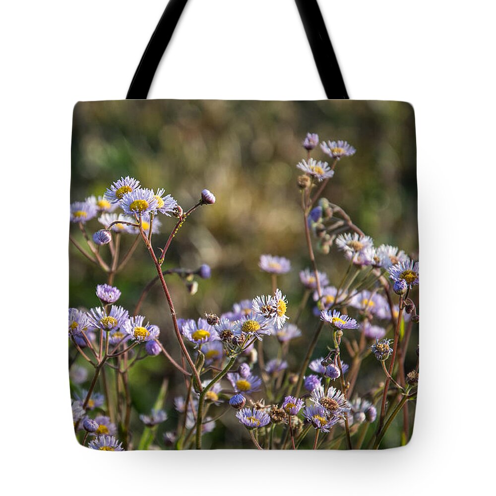Flower Tote Bag featuring the photograph Morning Flowers by Valerie Cason