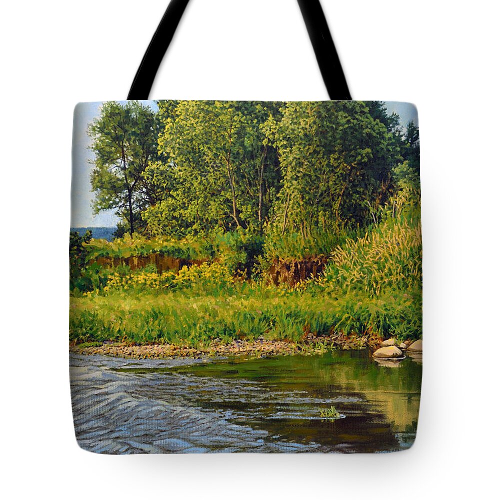 Summer Tote Bag featuring the painting Morning Glow by Bruce Morrison
