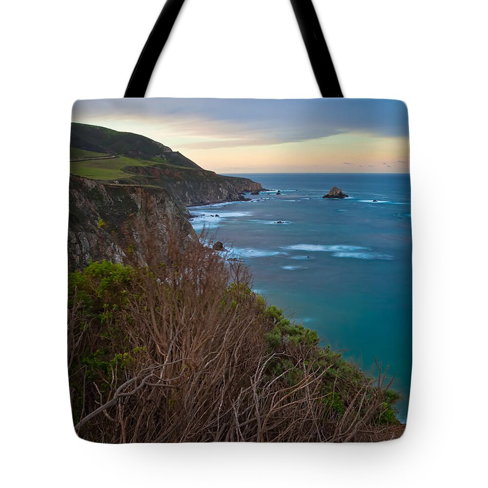 Landscape Tote Bag featuring the photograph Morning In Big Sur by Jonathan Nguyen