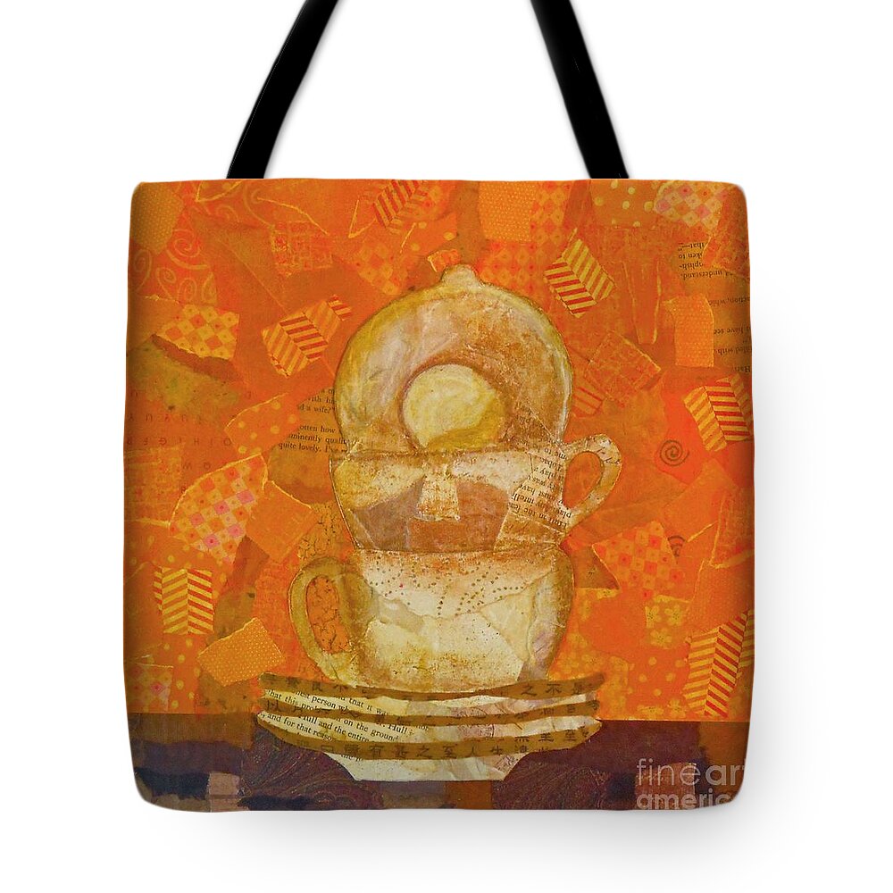 Coffee Cups Tote Bag featuring the painting Morning Joe by Desiree Paquette
