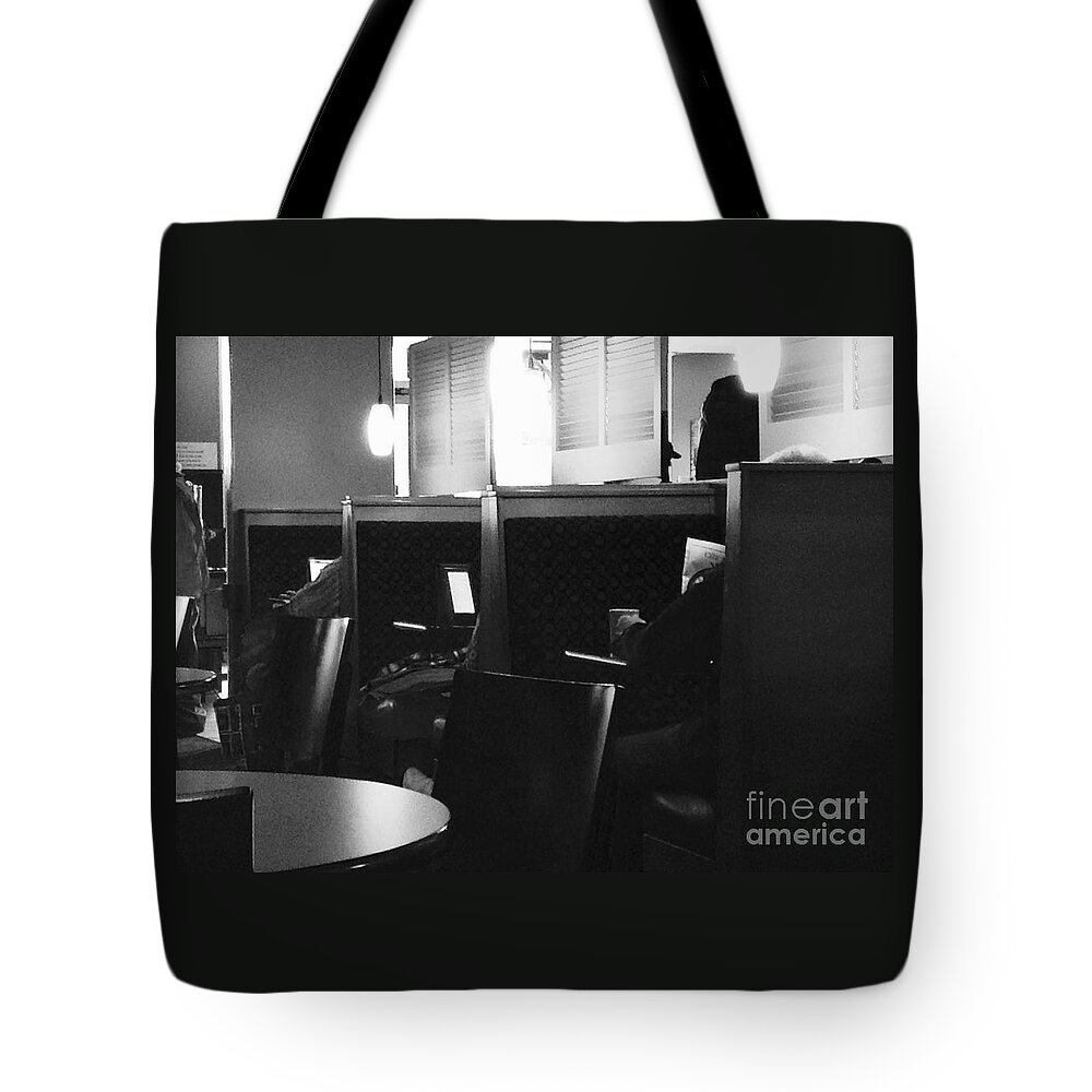 News Tote Bag featuring the photograph Morning News - Monochrome by Frank J Casella