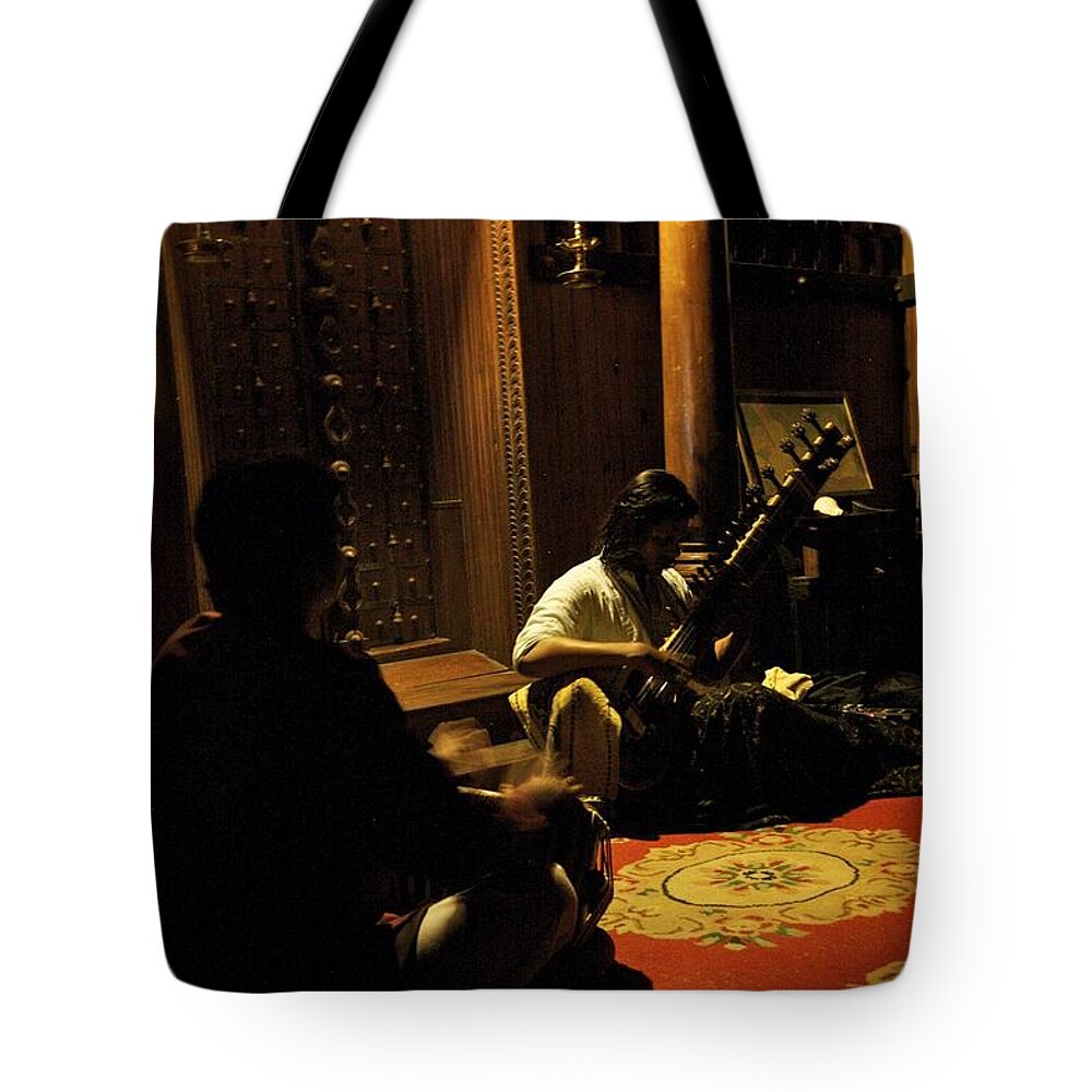 Classical Indian Music Tote Bag featuring the photograph Morning Ragas by Lee Stickels