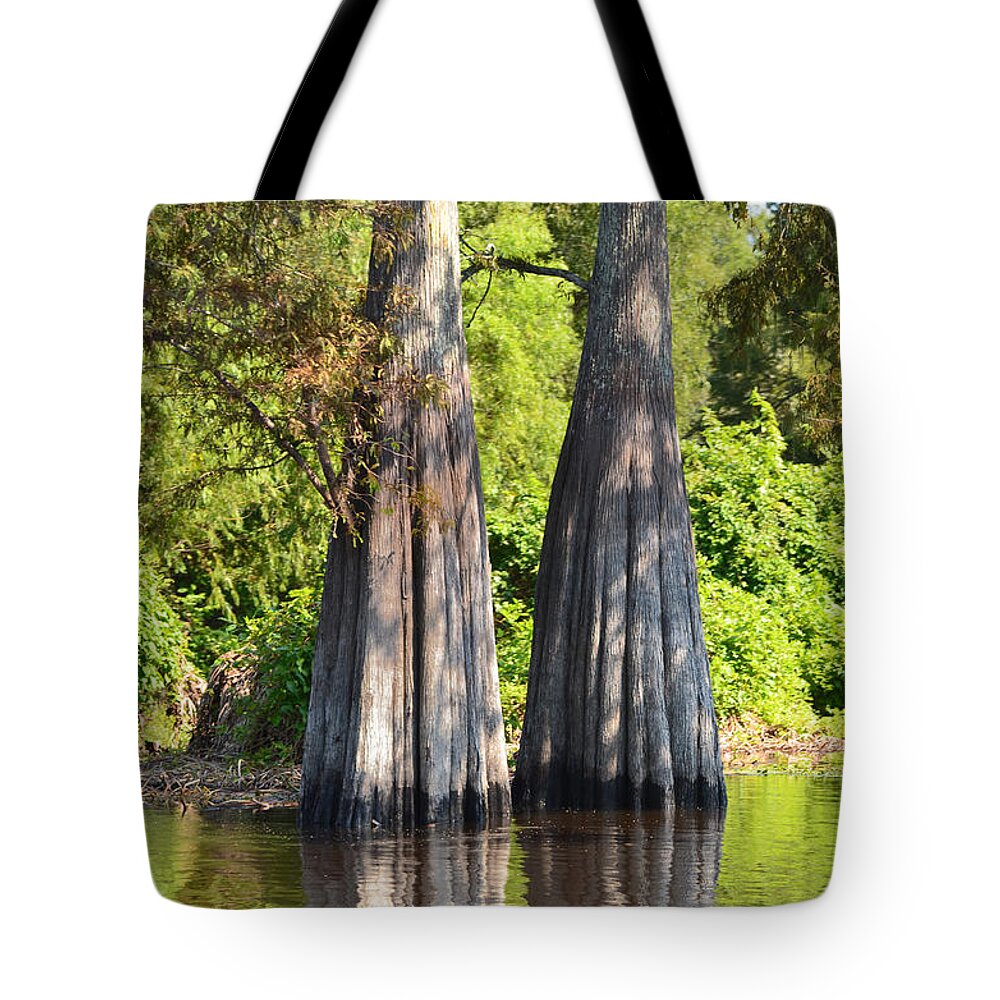 Tree Tote Bag featuring the photograph Morning Reflection Southern Louisiana by Maggy Marsh